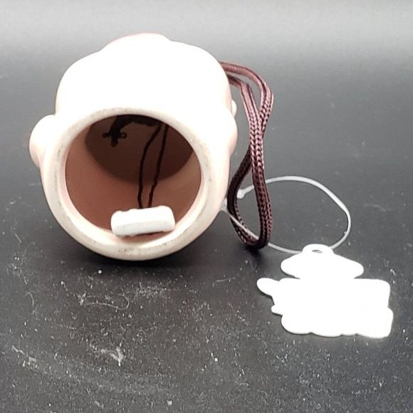 Green Earth Baby Bells Decorative Porcelain Pink Pig Hanging Bell Figurine (#2) - Picture 7 of 12